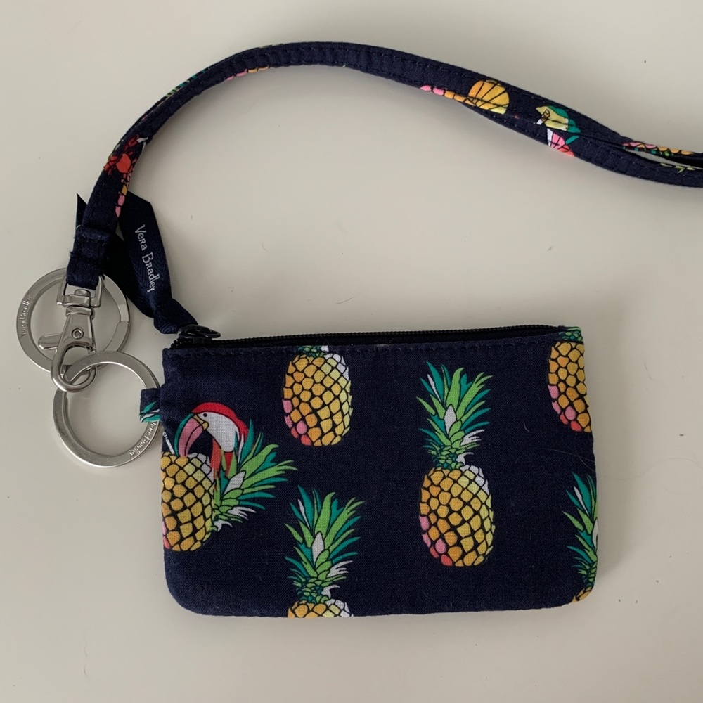 Vera Bradley zip id case and lanyard